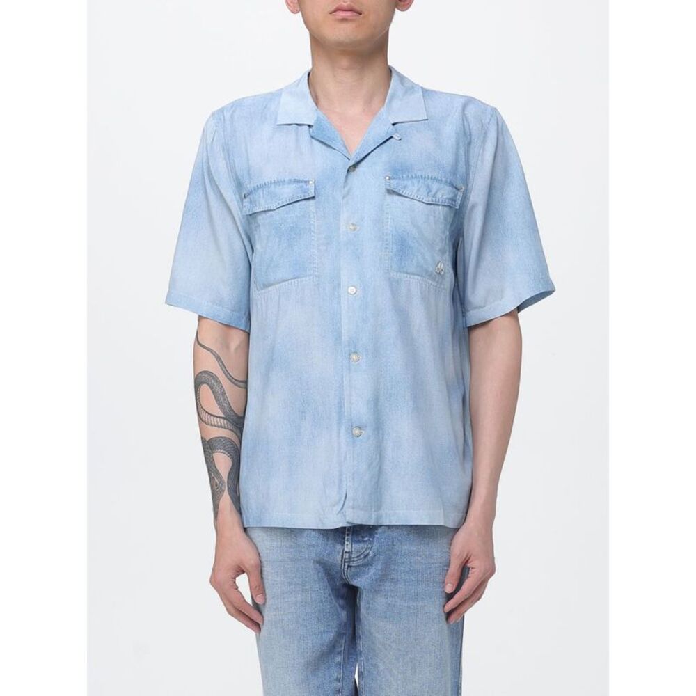Moose Knuckles Men Viscose Bowling Shirt Moose Knuckles